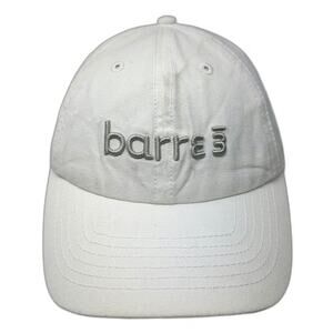 Barre3 Baseball Cap White One Size Adjustable Slideback Hat Fitness Studio Logo